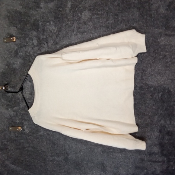 Eloquii Ee Bobble Sweater Cream Winter Office Sweater Sise 18/20 - Picture 4 of 11